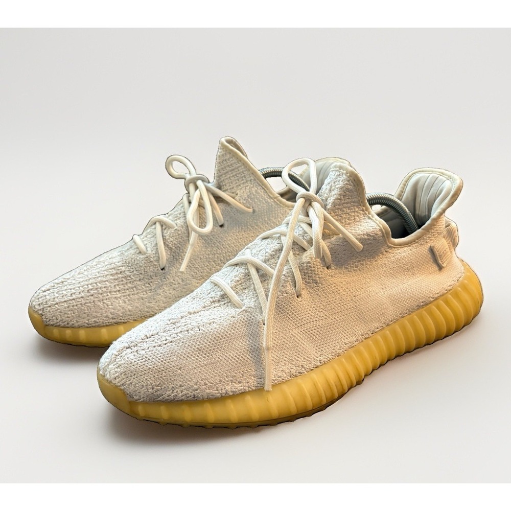 Adidas Yeezy Boost 350 V2 Cream/Triple White Sneakers Men's Sz 10.5 Shoes